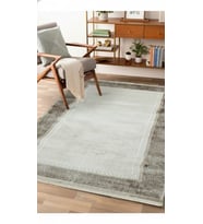 Sultan Majesty Çerçeveli Gri Modern Makine Dokuma Salon Halısı - 3083