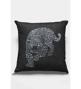 Silver Leopar Çift Taraflı Yastık Kırlent Kılıfı KRL356