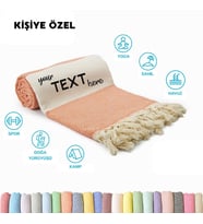 Kişiye Özel İsim Yazılı Nakışlı Mutfak Havlusu – %100 Pamuk, Hediyelik Şık Tasarım (Turuncu)