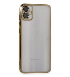Newface Samsung Galaxy A05 Kılıf Razer Lensli Silikon - Gold