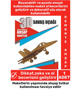 Özel 3D Görsel Zeka Geliştirici Boyanabilir Çocuk Yetişkin Puzzle Dekoratif Demonte Ahşap Oyun Maket