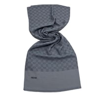Aker Elegance Şal Gri Monogram Desenli 1090100 - 972