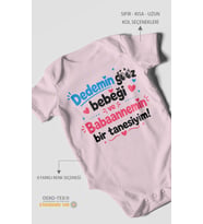Dedeye ve Babaanneye Özel Kısa Kollu Bebek Body %100 Pamuk
