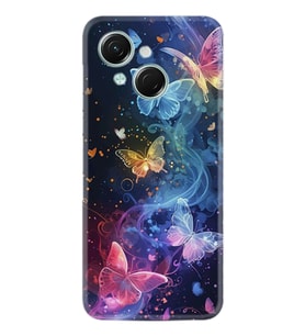 Spark Go 1 2025 Kılıf Boutique Baskılı Resimli Neon Kelebekler Pcode -092