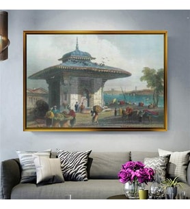 Altın Çerçeveli dekoratif tablo l1275 (Gold)