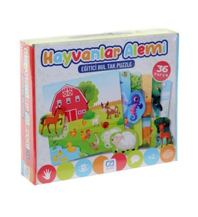 Hayvanlar Alemi Eğitici Bul Tak Puzzle 5146