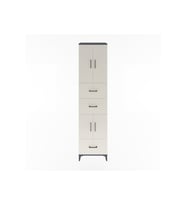 Hyperion Dolap 3 Raflı 3 Çekmeceli 4 Kapaklı 60x44x243 Antrasit-Aytaşı