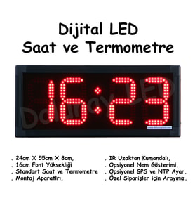 Dijital Saat Termometre 16cm
