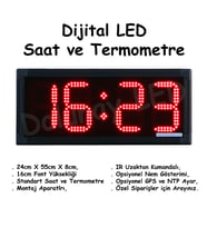 Dijital Saat Termometre 16cm