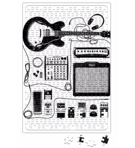 Gitar Amfi Gitarist Pedal Puzzle 240 Parça Yapboz