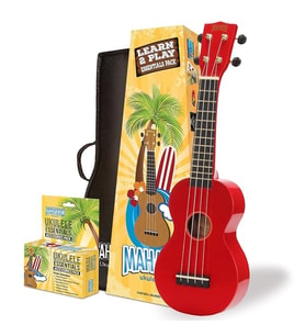 Mahalo Learn 2 Play Ukulele Seri (Kırmızı)