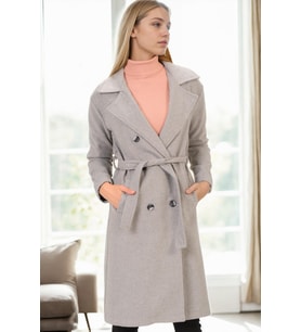 Z9765 DEWBERRY BAYAN PALTO-GRİ