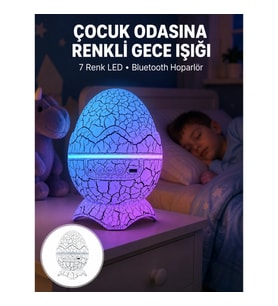 Mey İthalat® Dinazor Yumurta Gece Lambası Yeni Nesil
