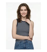 Loft Crop Lacivert Kadın T-Shirt LF2042130