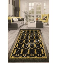 Dijital Kaymaz Taban Yıkanabilir Modern Renkli Salon Halısı Mutfak Halısı Yolluk ND-HT-1252 (Gold)