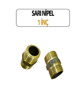 Pirinç Sarı Nipel 1 İnç