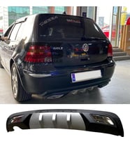 Volkswagen Golf 4 Difüzör Arka Tampon Eki 2 Egzoz Çıkışlı Gri