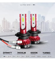 F1 H7 mini kar beyazı Led Xenon Far Led Zenon Ampulü Şimşek Etkili 6500K 6400LM