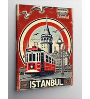 Kanvas Tablo İstanbul Ve Retro Tramvay