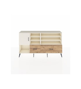 Arges Konsol 8 Raflı 2 Çekmeceli Tek Kapaklı  176x30x99 Aytaşı-Aytaşı/Çam