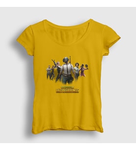 Presmono Kadın Sarı Team Pubg T-Shirt 30756tt (Sarı)