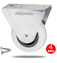 Aletçantam 50mm Sabit Mobilya Tekeri Masa Sehpa Dolap Tekerlek -4 Adet