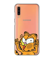 Samsung Galaxy A30S/A50/A50S Uyumlu Garfield Desenli Şeffaf Telefon Kılıfı