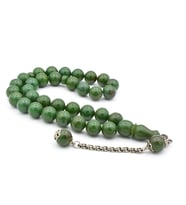 Gümüş Kaplama Kamçılı Küre Kesim İri Boy Turkuaz Katalin Tesbih