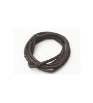 3-5 MM YUVARLAK ÖRGÜLÜ SUNİ DERİ KORDON (5 METRE) (Kahverengi)
