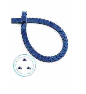 Hematit Doğal Taş Parlak Mavi Çavuş Kesim 6x3mm Dizi [AA]
