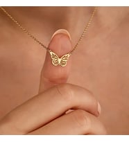 KELEBEK ORİGAMİ KOLYE YENİ SEZON