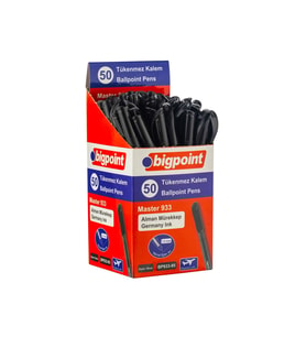 Bigpoint Master 933-95 Tükenmez Kalem 1.00 Mm Siyah 50 li