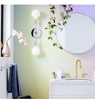 RİOLİGHT RETRO İKİLİ KROM METAL DUVAR APLİK (Siyah - Beyaz)