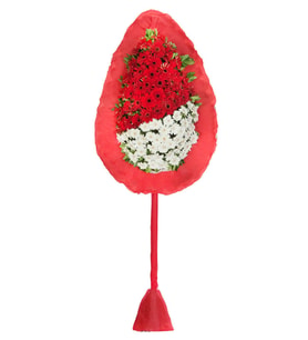 KIRMIZI BEYAZ GERBERA ÇELENK