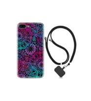 Apple Iphone 6 6s Plus Kılıf Silikon Desen Boyun Askılı Colurful Mandala 1667