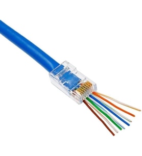 Rj45 Cat5/cat6 Yeni Nesil Konnektör-delikli Konnektör 100 Adet