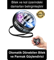 Otomatik Dönen Bilek Güçlendirici Kol Parmak Kas Geliştirici Kuvvet Egzersiz Topu Kavrama Jiroskop