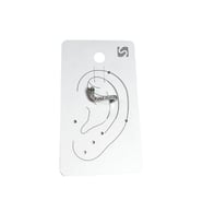Earcuff Çelik Zirkon Taşlı Snake Figürlü Gümüş Renk Kıkırdak Küpe