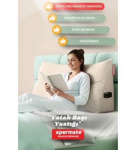 Yatak Başı Yastığı – Sırt ve Bel Destek Yastığı 160 cm (Bej)