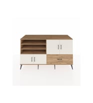 Kronos Konsol 5 Raflı Tek Çekmeceli 4 Kapaklı 176x59x99 Çam-Aytaşı/Çam