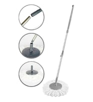 Tüm Döner Temizlik Kovaları ile Uyumlu 360 Derece Döner Sap ve Mop Seti Mikrofiber Mop