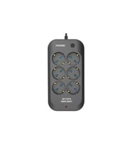 Rose 2m Kablolu Rose Model 6 Prizli Akım Korumalı Priz 16A 6002 (Siyah)