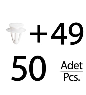 Opel için Döşeme Klipsi- 50 Adet