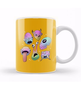 Cosmic Monsters Kupa Bardak Porselen