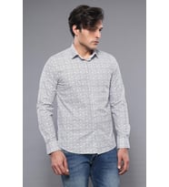 Desenli Slim Fit Gömlek  Wessi (Beyaz)