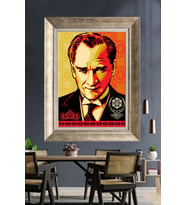 Gümüş Çerçeveli Atatürk Tablo ds287