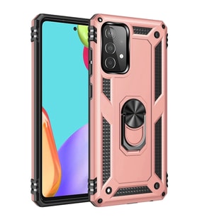 Durukar® Samsung Galaxy A53 5G Kılıf Sofya Yüzüklü Silikon Kapak - Rose