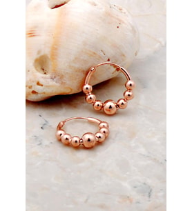Toplu Şarnel 18 Mm Rose Gümüş Halka Küpe 5241
