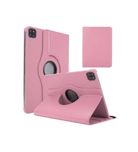 Apple iPad Air 10.9 2022 (5.Nesil) Uyumlu Zore Dönebilen Standlı Kılıf (Açık Pembe)