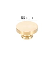 Mühürcüm Mühür Mumu Damga 55  mm Yuvarlak Boş Pirinç Kafa + Ahşap Sap R5799O55